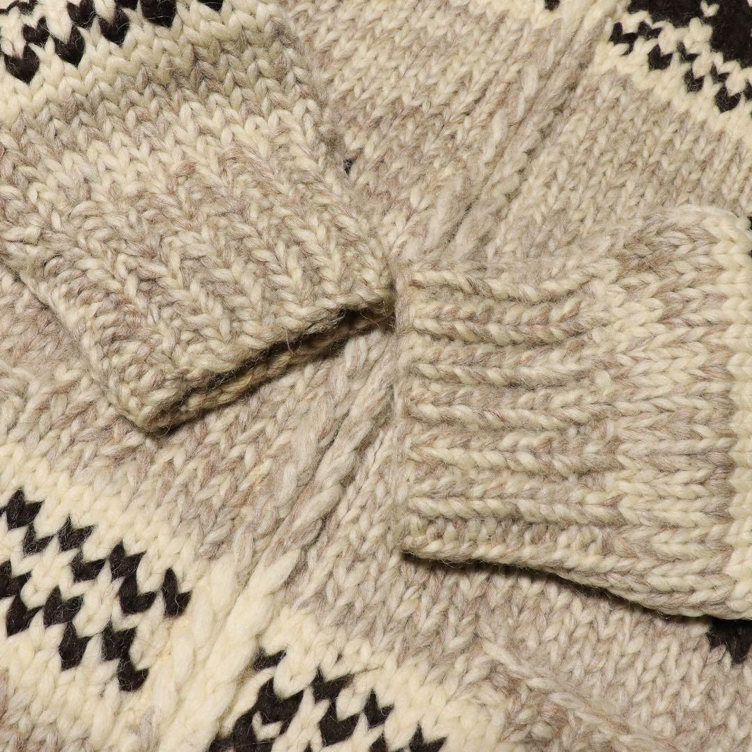 美品★L★KANATA★カウチンニット★メープル リーフ★カナダ製★カーディガン