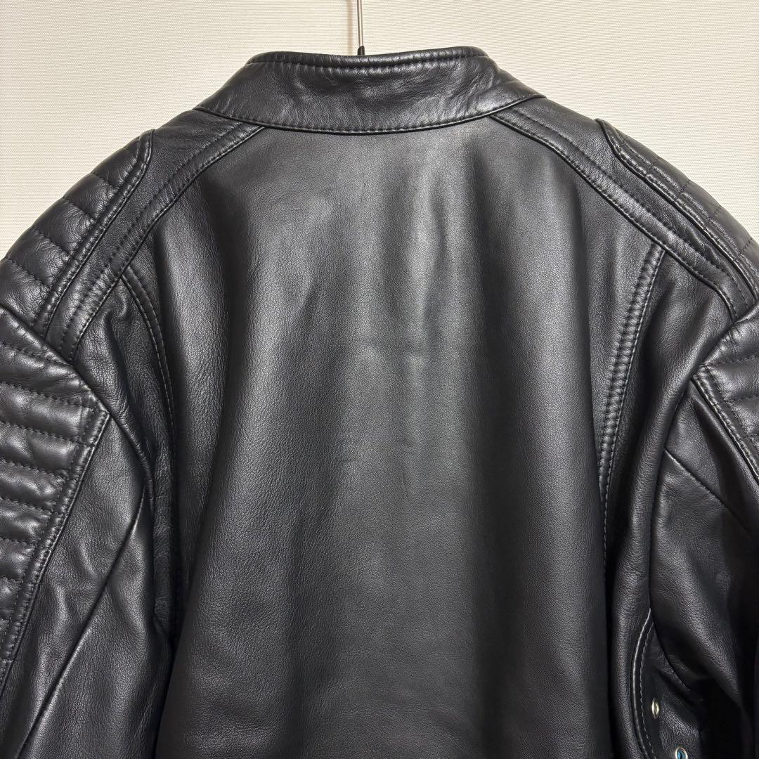 美品 DIESEL L-SHIRO JACKET 羊革 ライダースジャケット L
