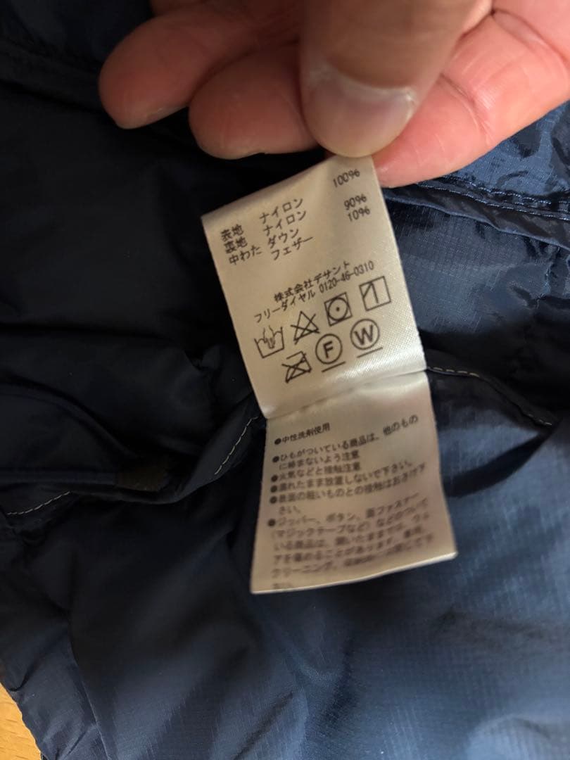 marmot メンズダウン　紺色　750