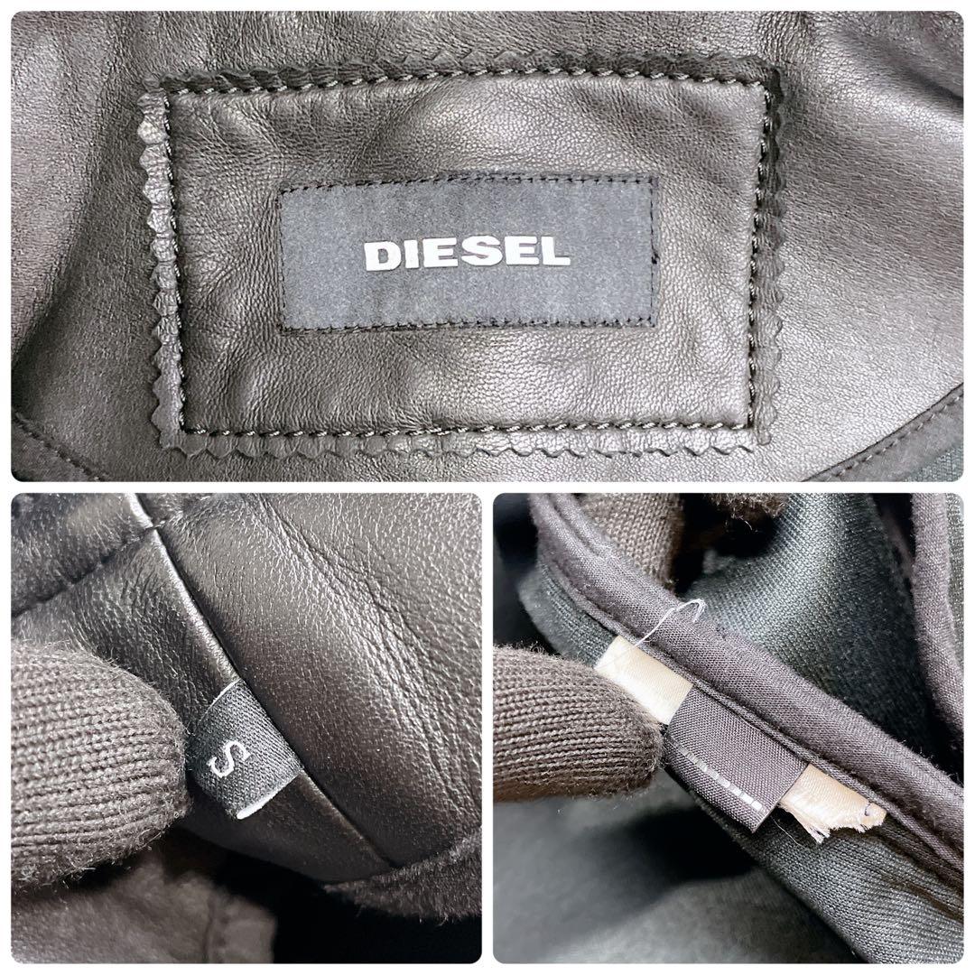 極美品✨DIESEL ボンバージャケット ラムスキン シングル MA-1 S