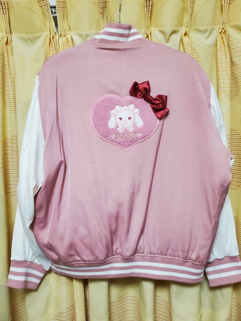 うさくみゃちゃんのSweet♡Loveスタジアムジャンパー　ピンク　BABY