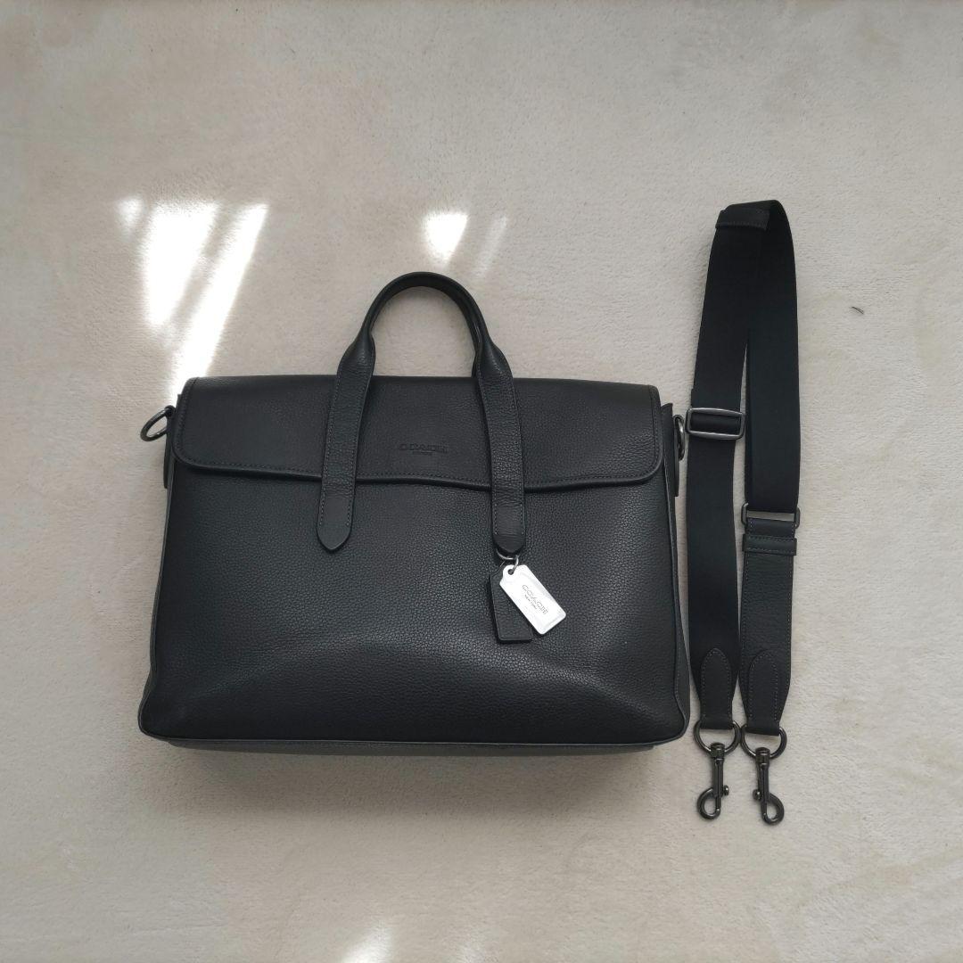 COACH ブラック ビジネスバッグ　サリバン　ポートフォリオ