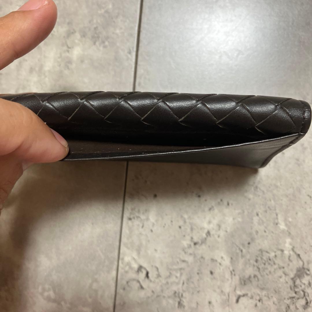 【美品】Bottega Veneta 名刺入れ イントレチャート ダークブラウン