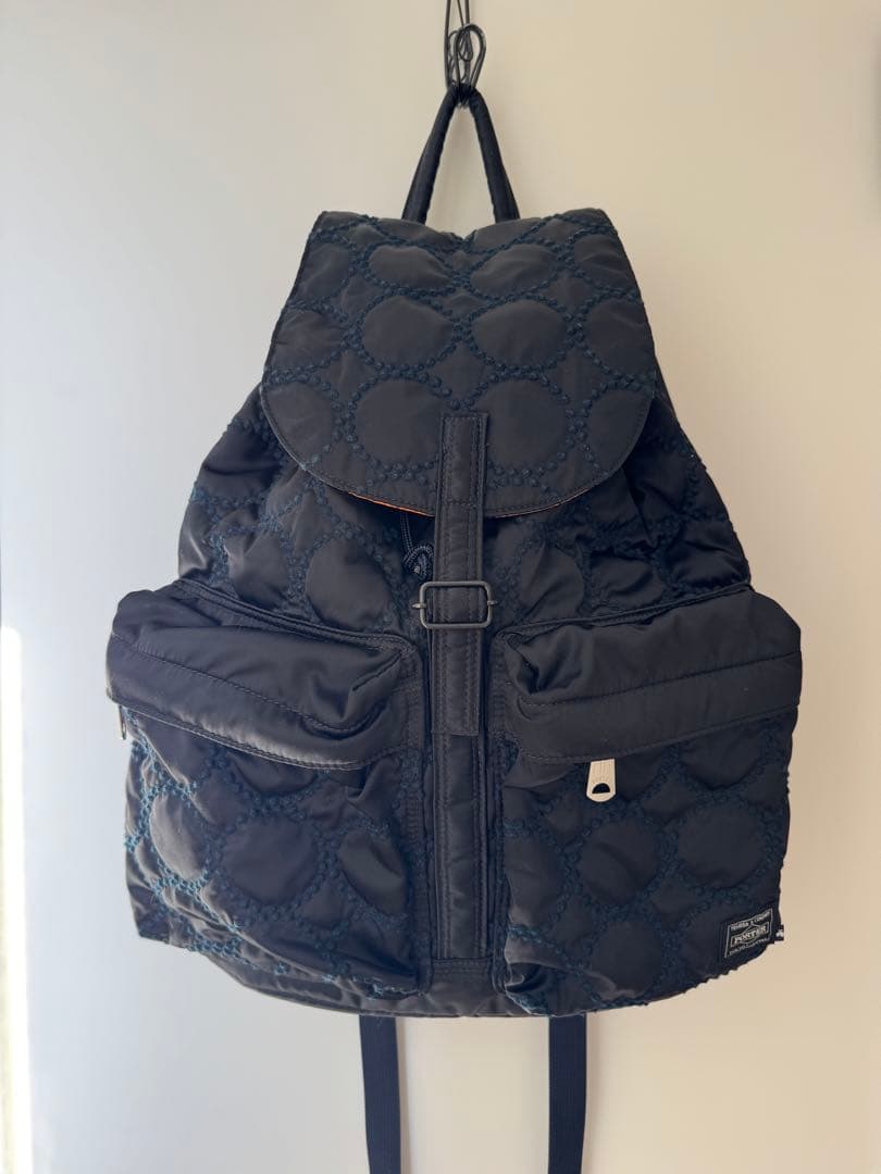 ミナペルホネン PORTER タンバリン　リュック　ネイビー　美品