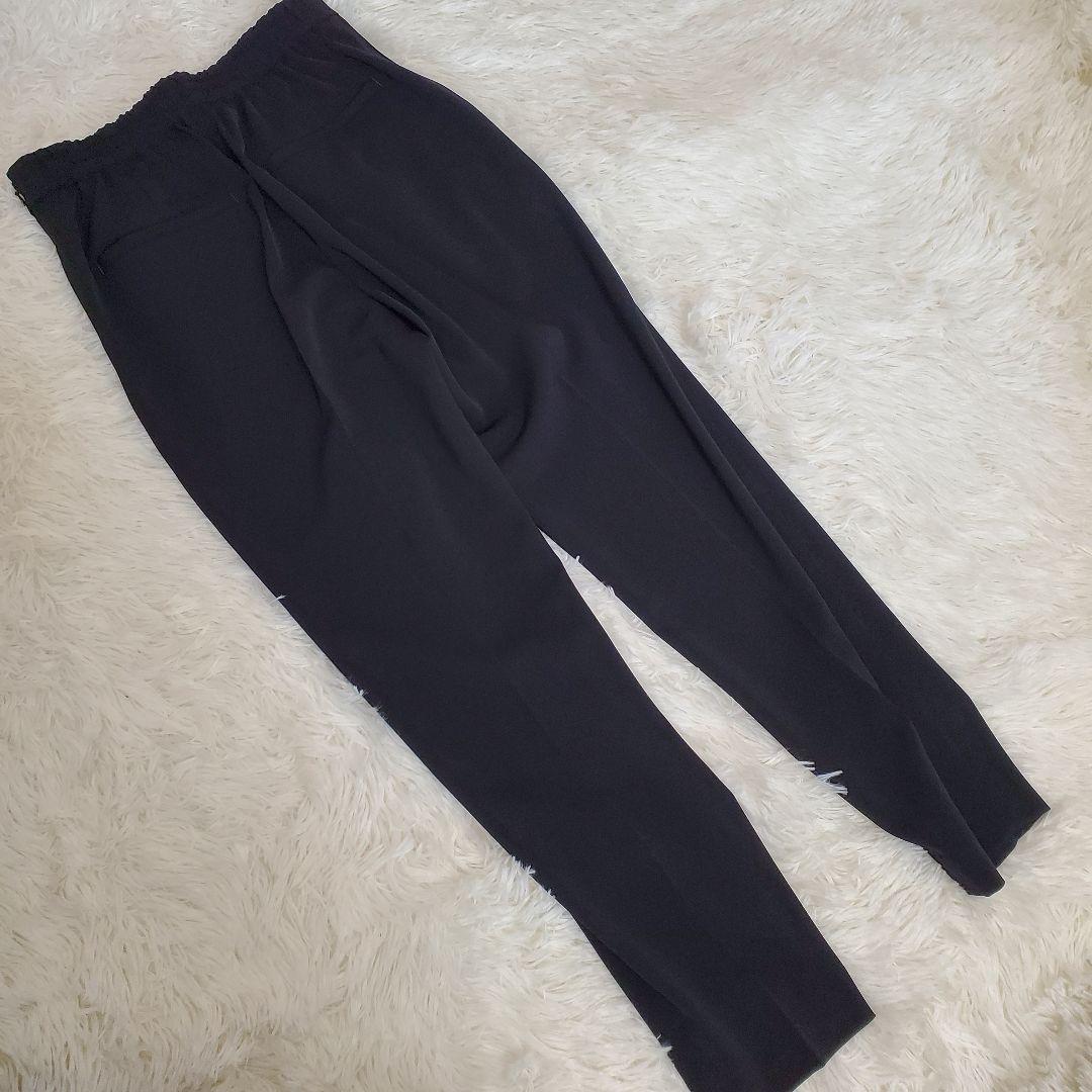 【美品】グリーンレーベルリラクシング セットアップ 黒 サラフール ストレッチ