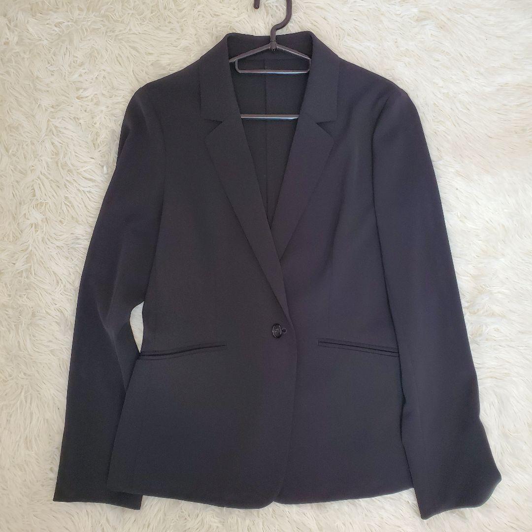 【美品】グリーンレーベルリラクシング セットアップ 黒 サラフール ストレッチ