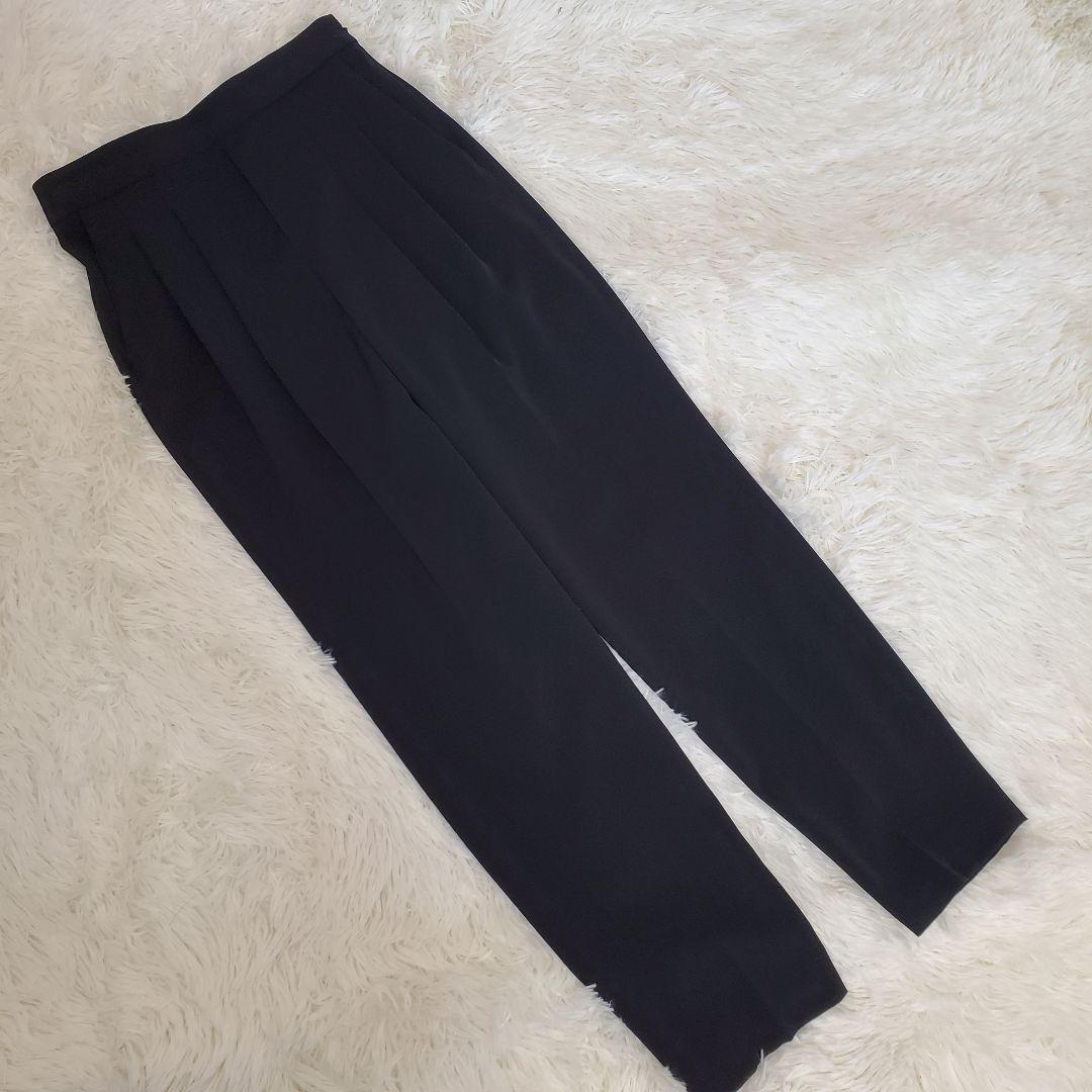 【美品】グリーンレーベルリラクシング セットアップ 黒 サラフール ストレッチ