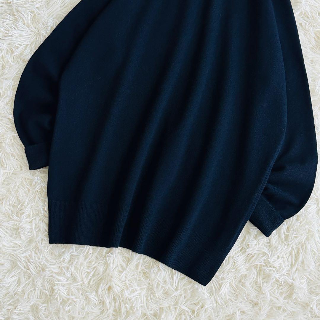【極美品✨】ドゥーズィエムクラス　CAPRIタートルネックプルオーバー 紺