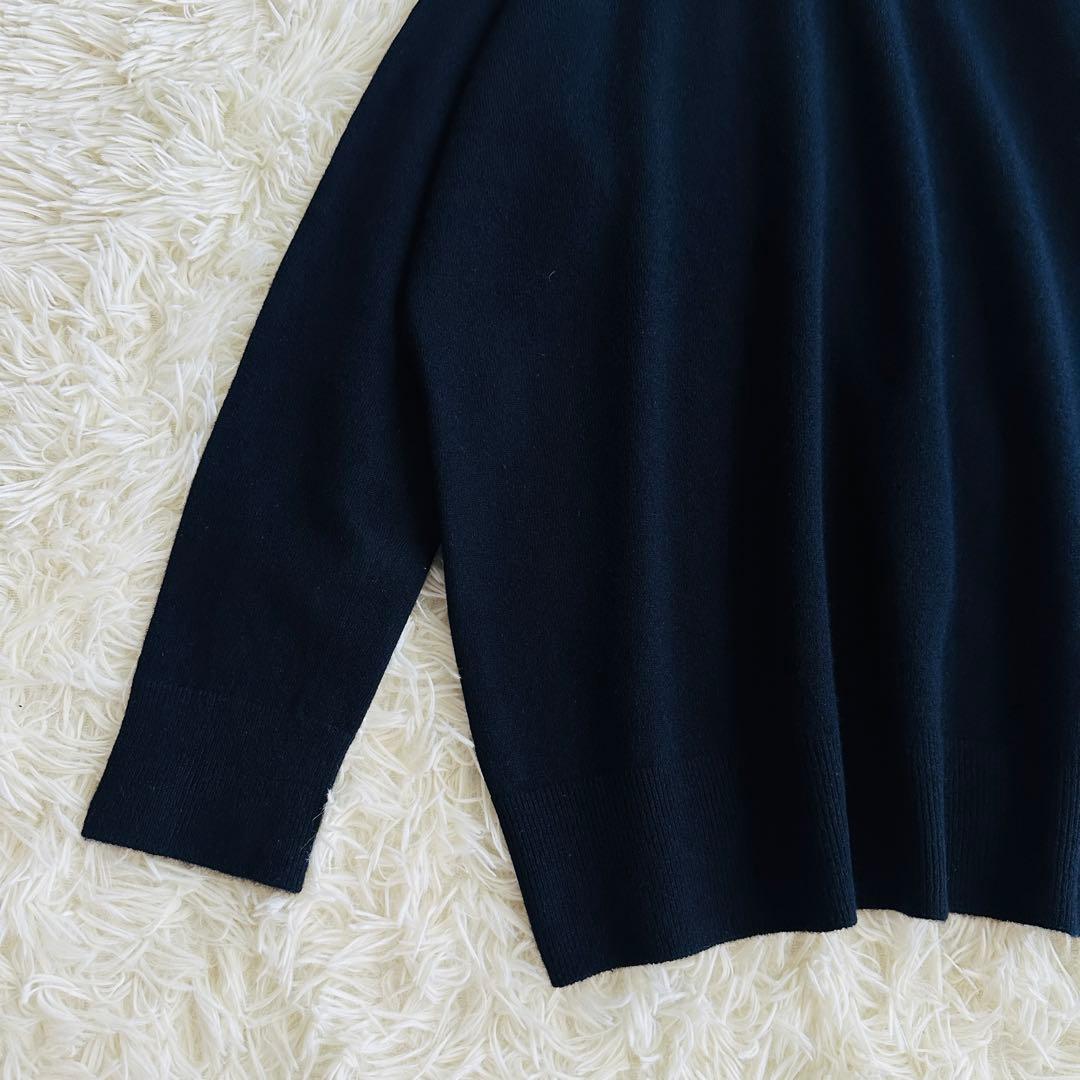 【極美品✨】ドゥーズィエムクラス　CAPRIタートルネックプルオーバー 紺