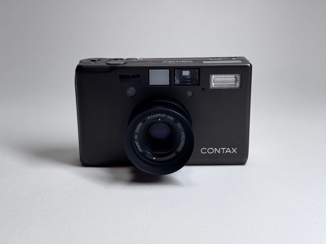 CONTAX T3 ブラック 前期 コンパクトフィルムカメラ フードキャップ付き