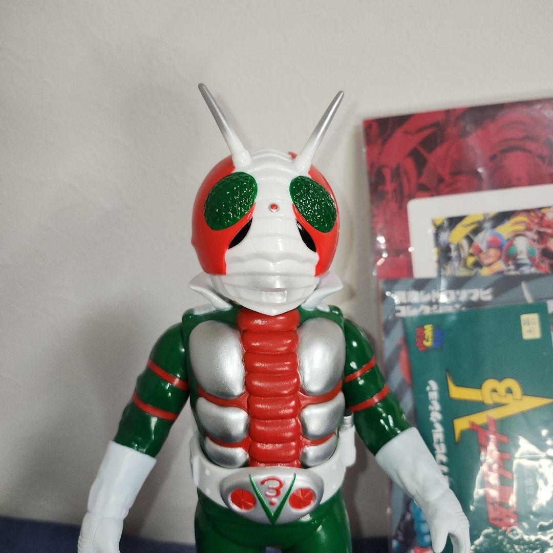 東映レトロソフビコレクション　仮面ライダーV3　ビニールマフラー版　面取れ