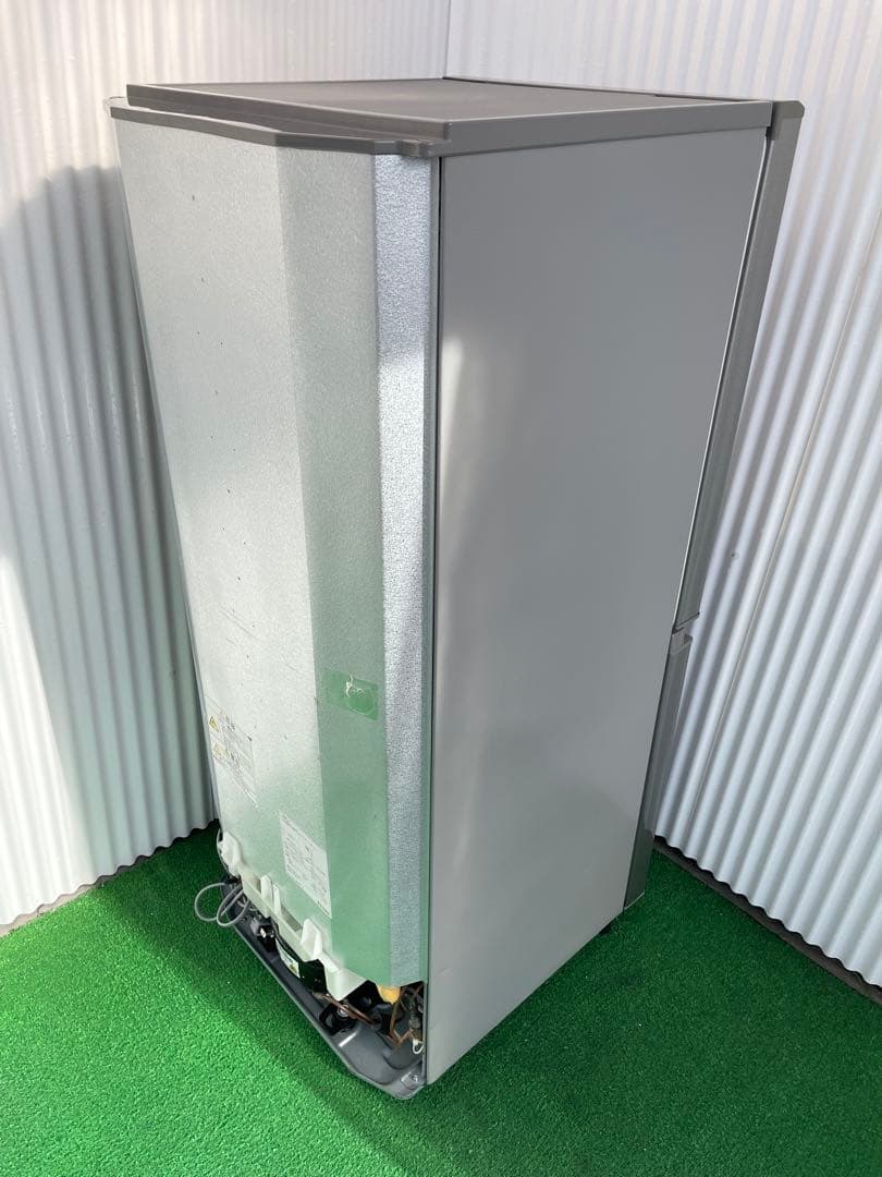 933アクア おしゃれシルバー 2ドア冷蔵庫 126L 右開き 一人暮らし 単身