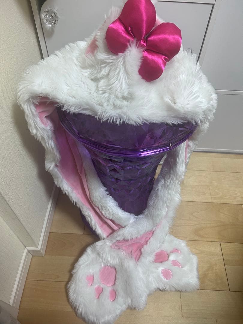 ディズニー　マリーちゃん　ファンキャップマフラー