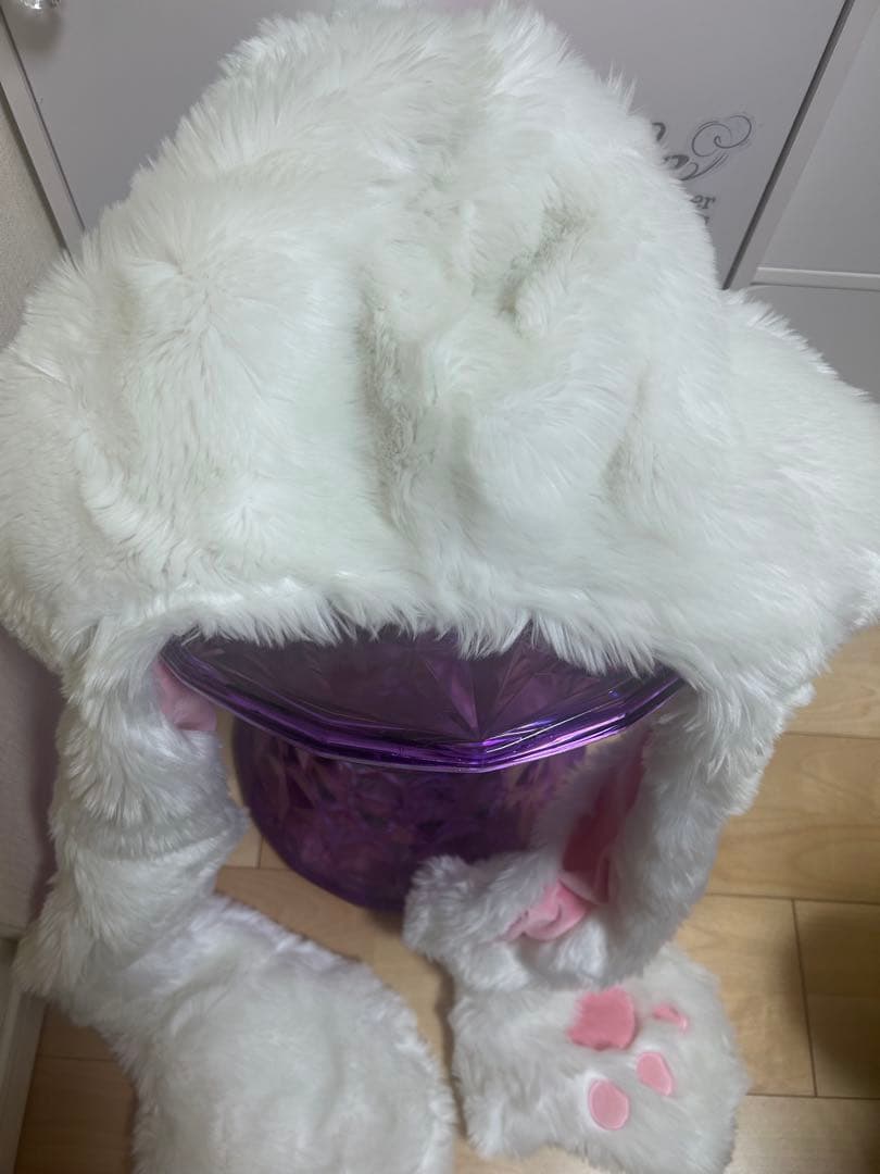 ディズニー　マリーちゃん　ファンキャップマフラー