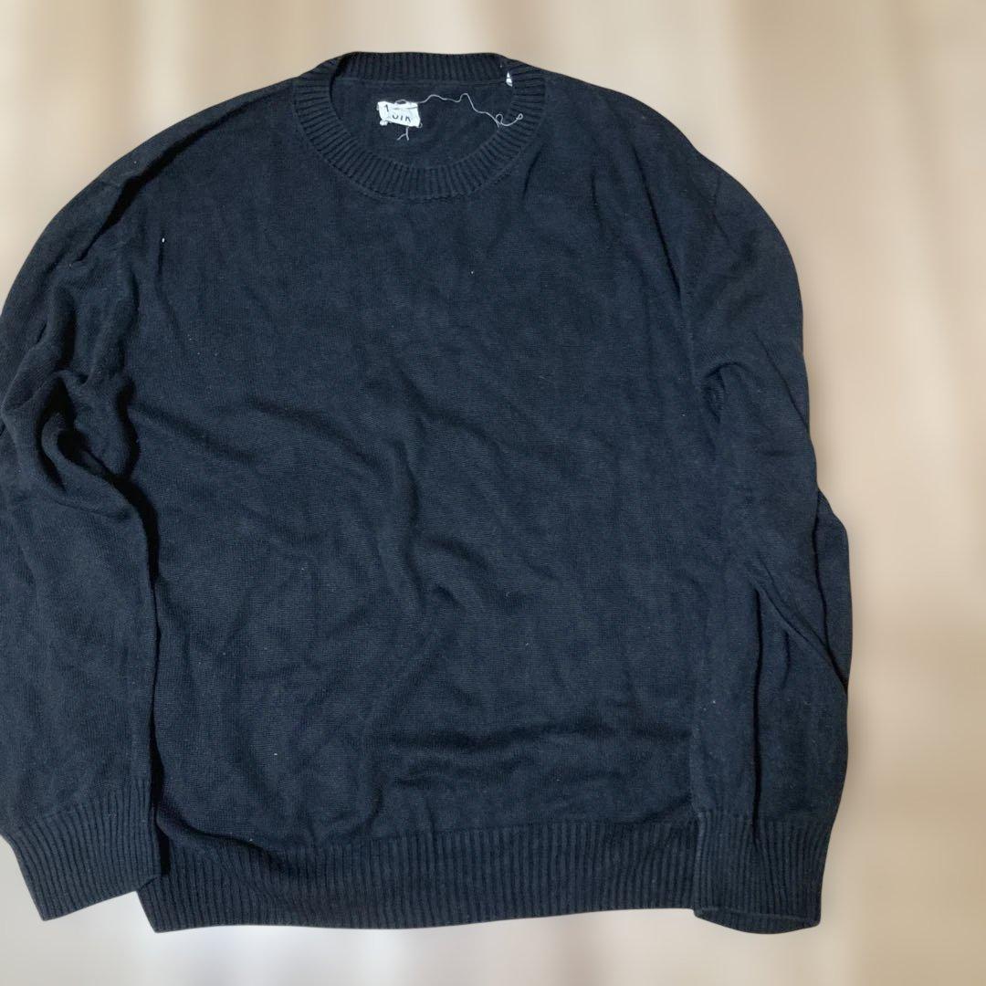 holk シルク100% 長袖ニット 黒 サイズ1 日本製