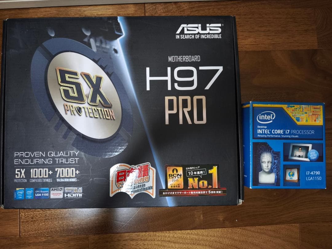 【セット】ASUS H97-PRO マザーボード i7-4790 メモリ12GB