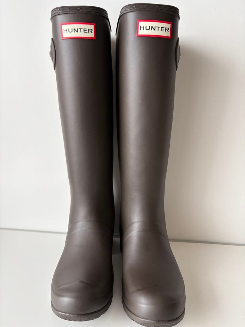 未使用　HUNTER 長靴 レインブーツ　ブラウン 23cm