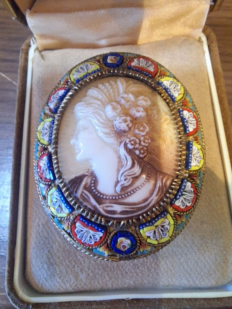 激レア　ローマンモザイク　磁器カメオ　イタリア