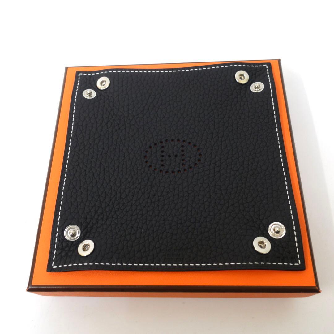 【2024年製造】エルメス　ヴィドポッシュ　W刻印　ミニ　トレイ　ブラック　小物