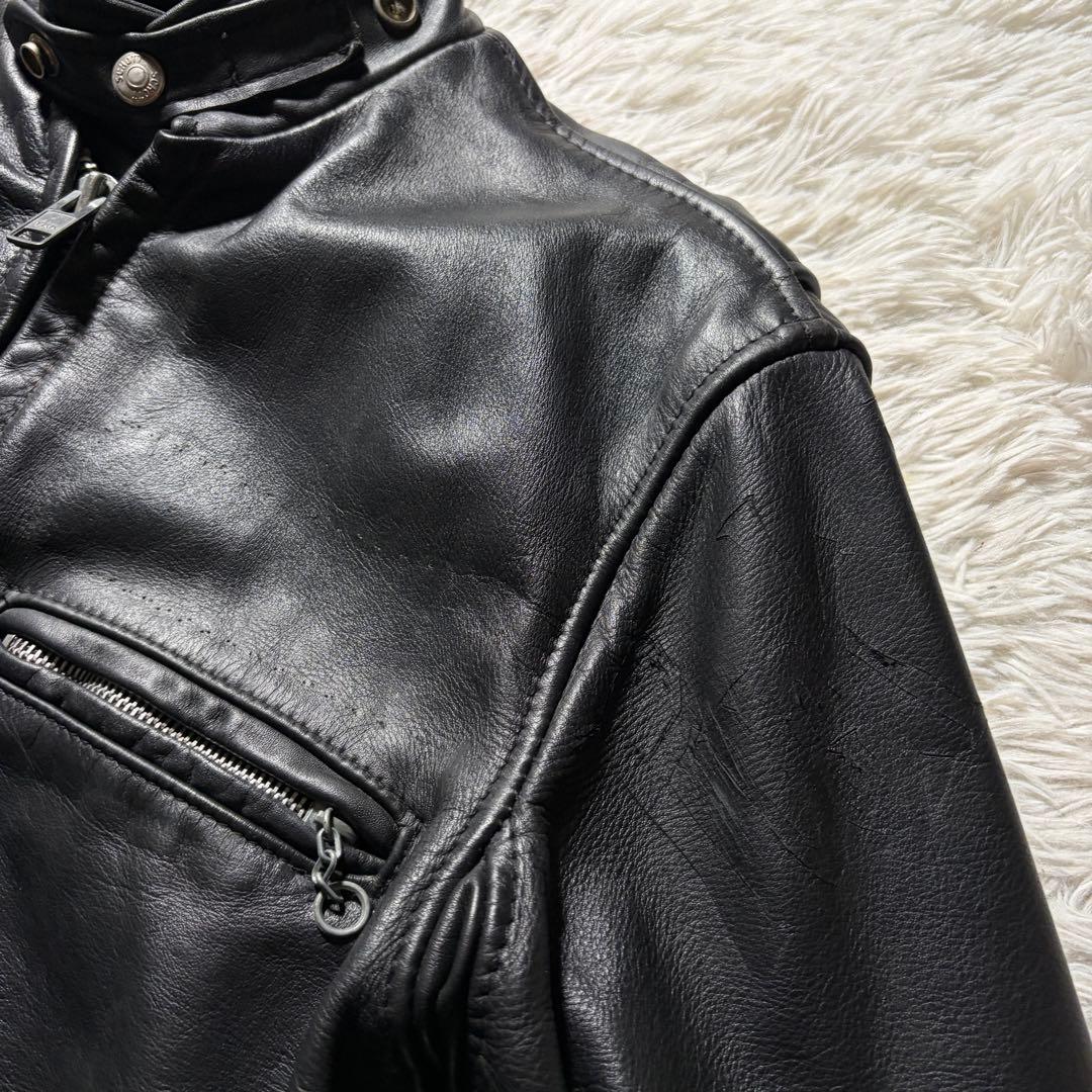 ノ*い様 【米国製】schott ライダースジャケット 641本革　ブラック　3