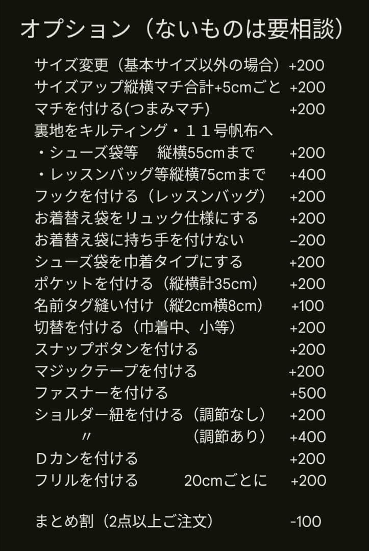 mm　シューズ袋2個、お着替え袋、レッスンバッグ、ランチョンマット