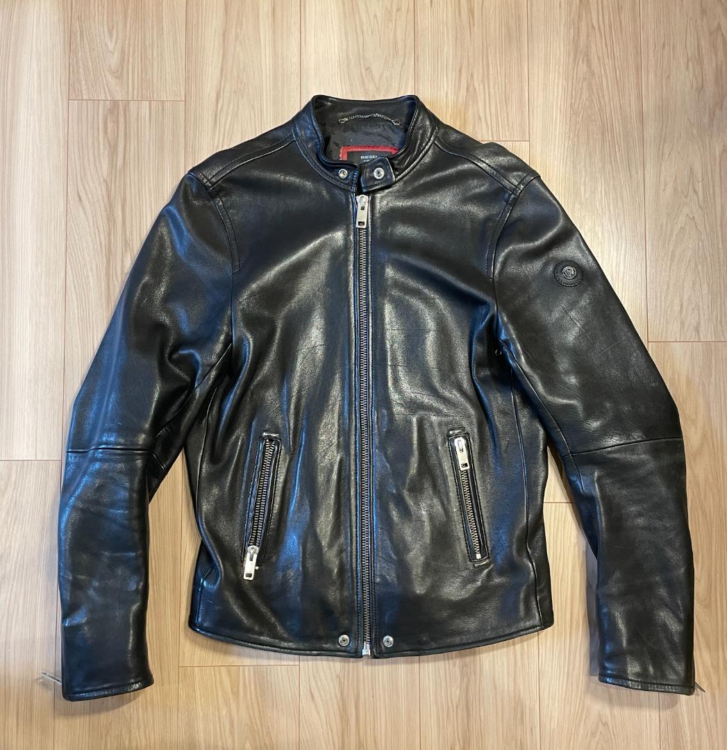 DIESEL TIMELESS ディーゼル　シングルレザーライダースジャケット