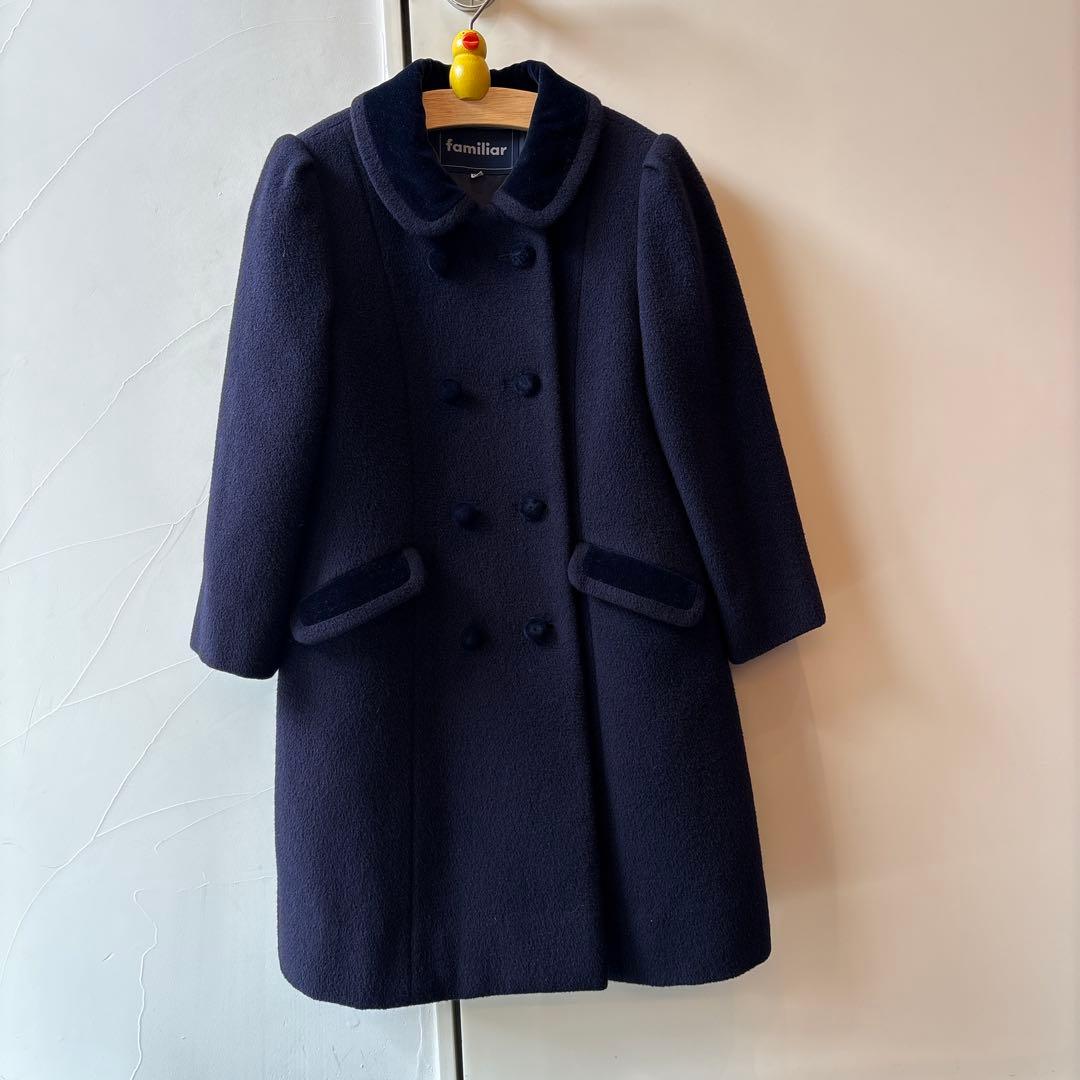 familiar ネイビーウールコート