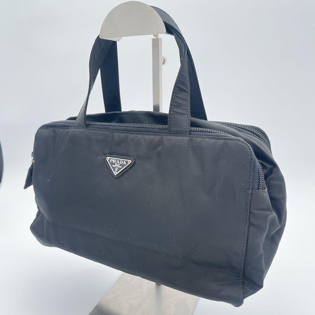 PRADA ミニハンドバッグ ブラック ナイロン レディース PRADA