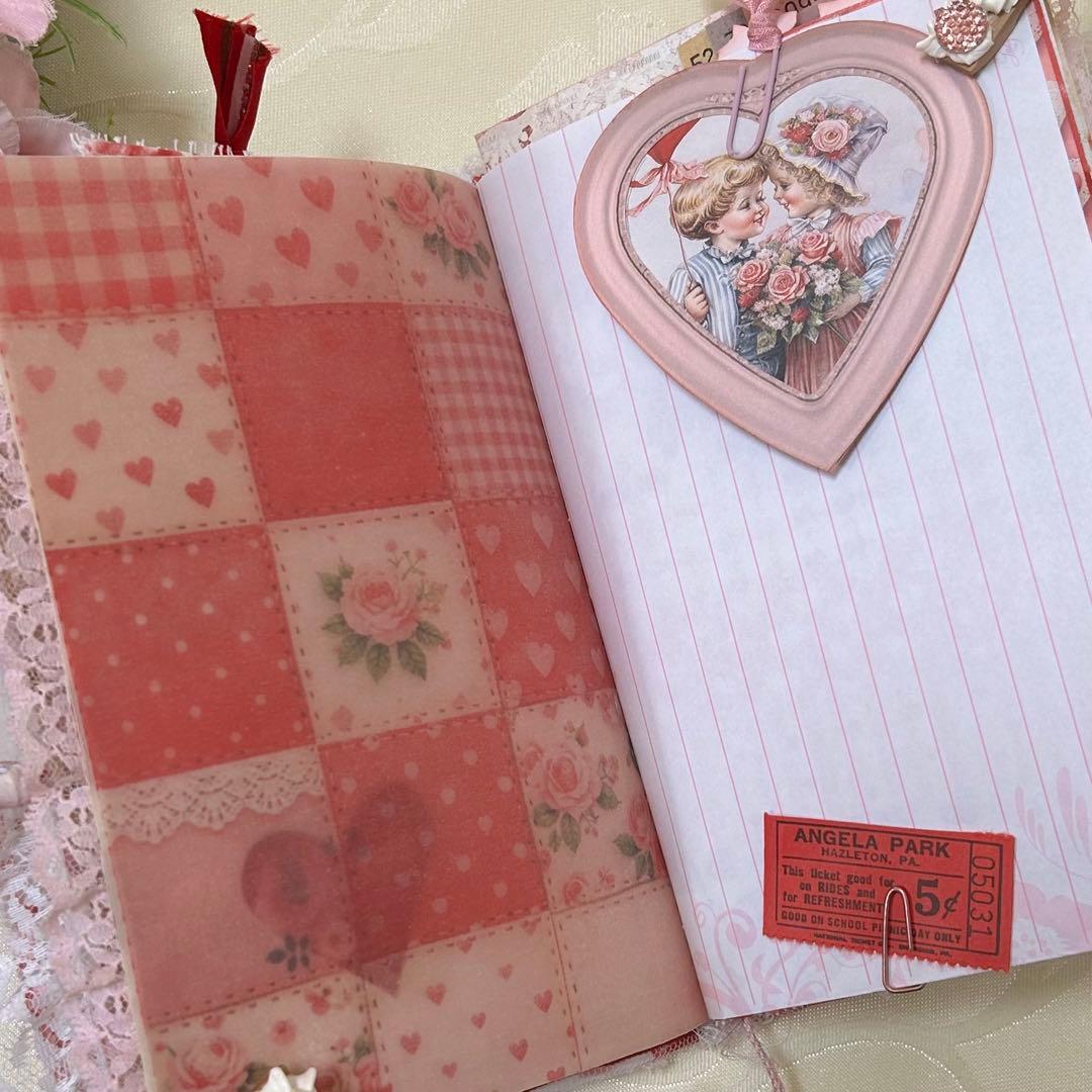 薔薇とレースのジャンクジャーナル・雑記帳　Happy Valentine!