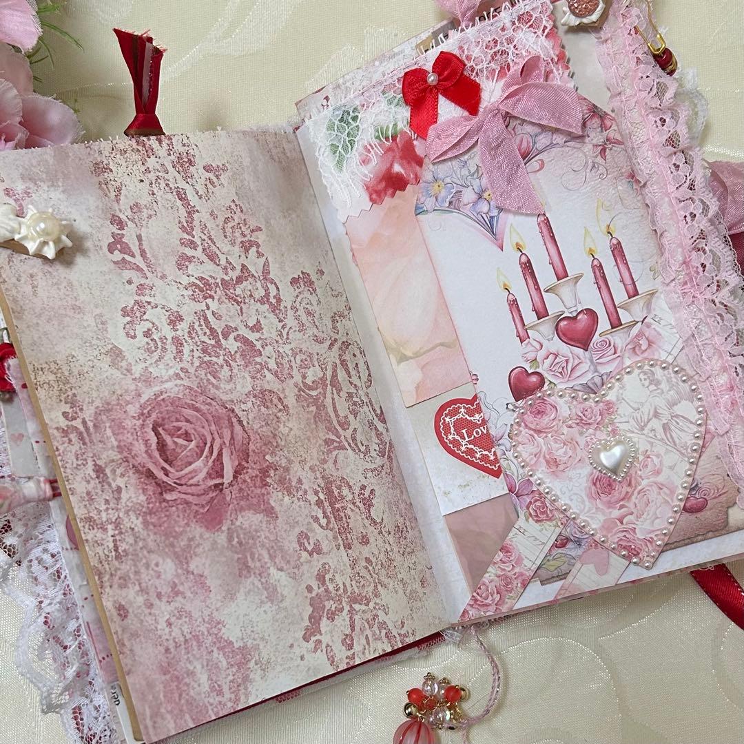 薔薇とレースのジャンクジャーナル・雑記帳　Happy Valentine!