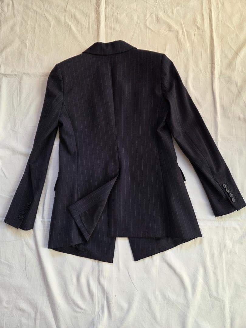 THEORY ネイビー ストライプ パンツスーツ