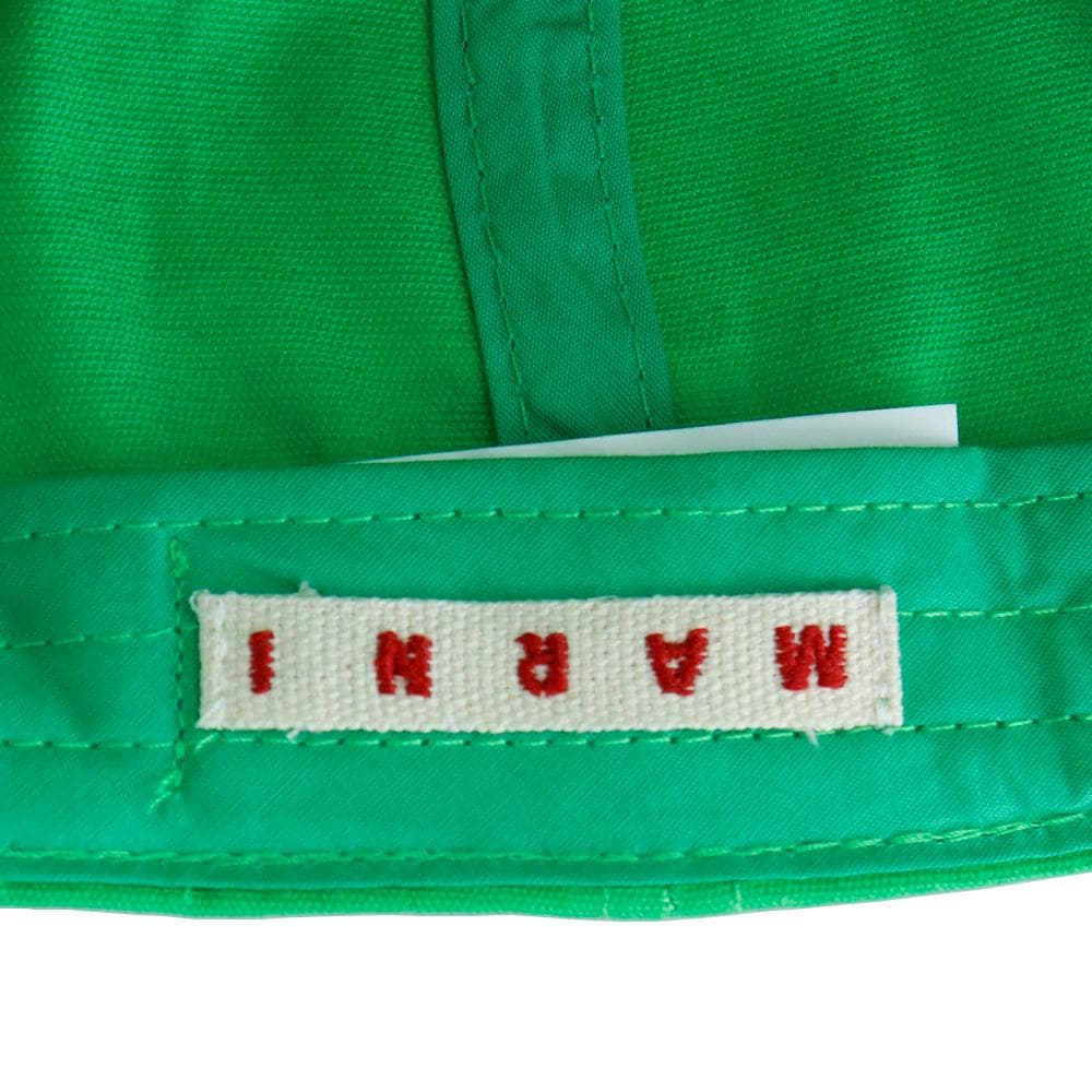 マルニ ベースボールキャップ グリーン マルニキッズ 大人も着用可能 コットン