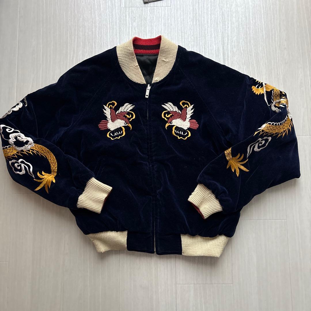 あ*ー様 ヴィンテージ復刻 別珍スカジャン ミツワジッパー スーベニアジャケット