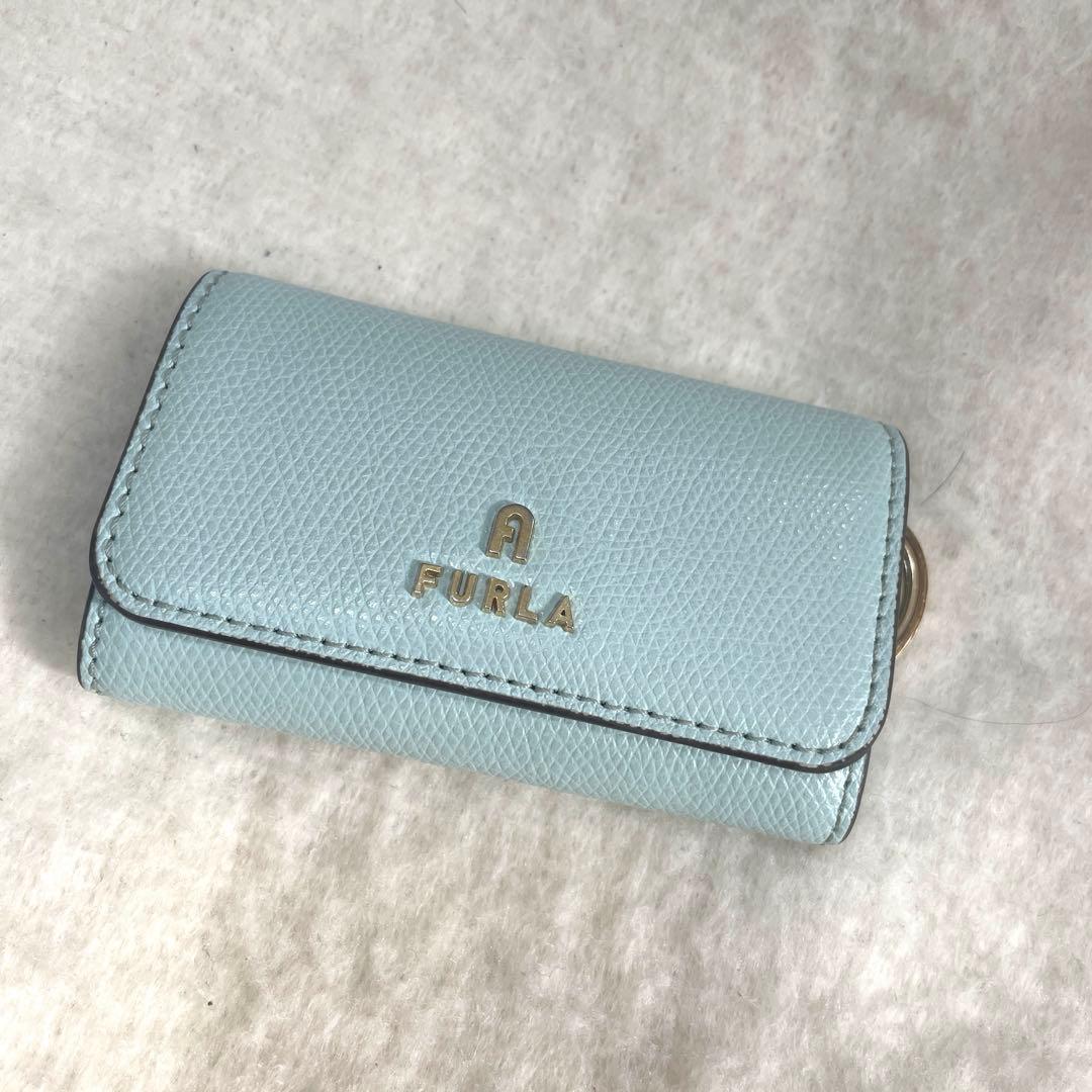 FURLA ライトブルー キーケース
