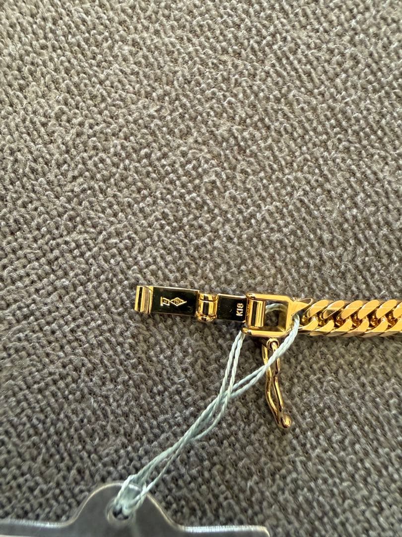 K18イエローゴールド 6面カットダブル喜平ブレスレット 18cm 10.3g