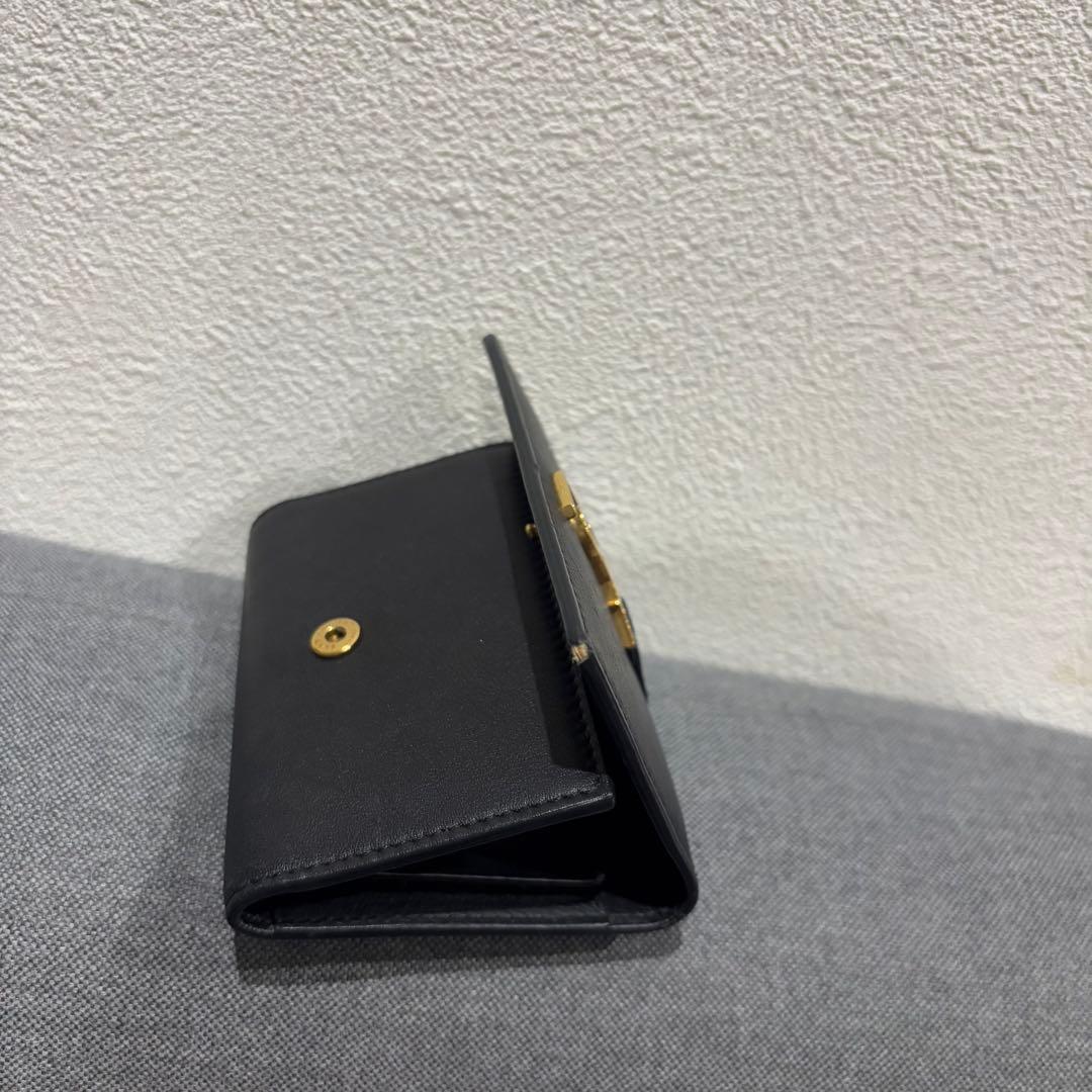 サンローラン　6連キーケース　YSLロゴ　カサンドラ　レザー　ブラック