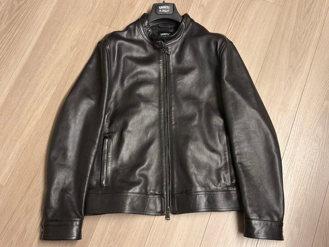 EMMETI JURI エンメティ　ラムレザーシングルライダース 54