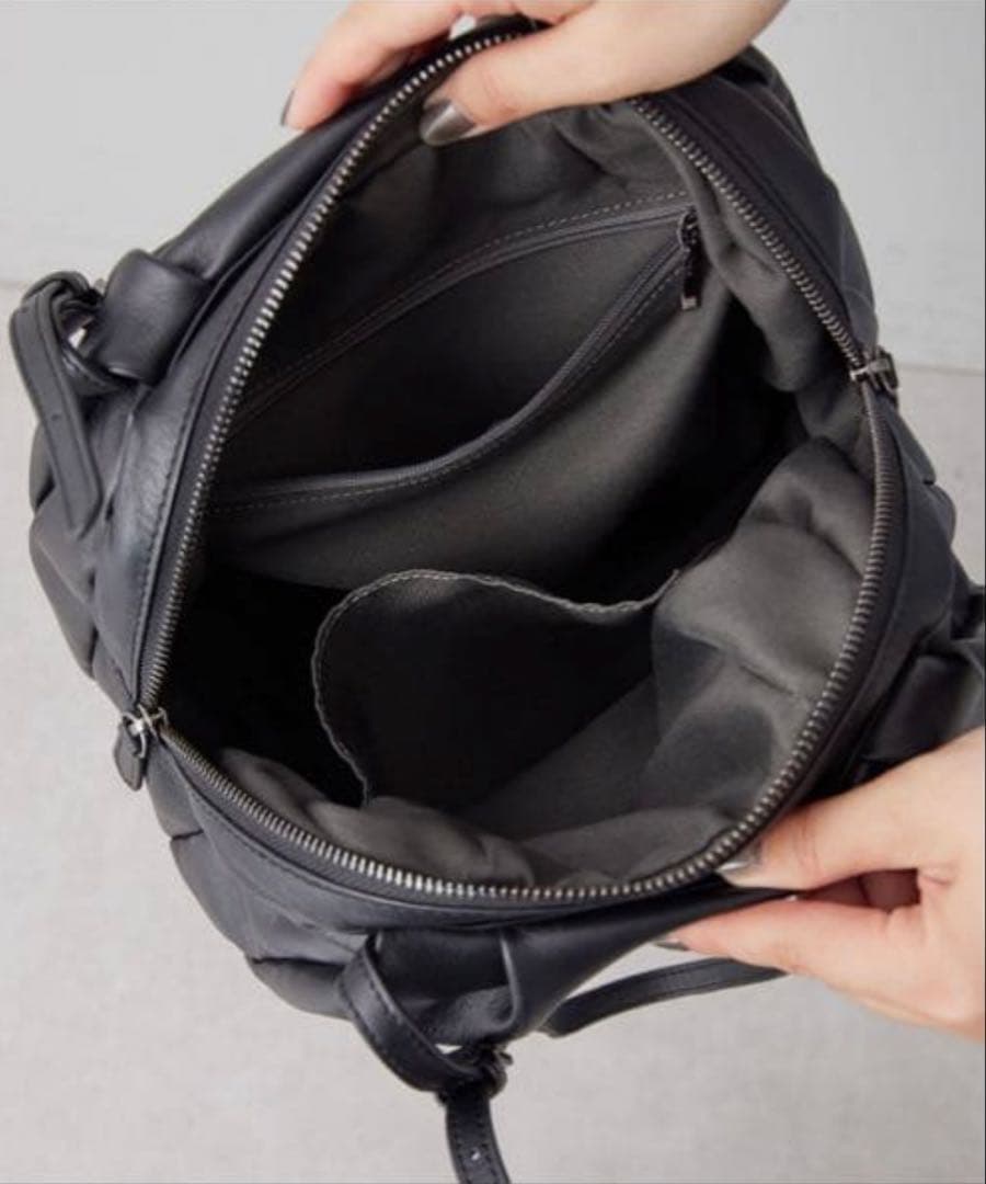 イア パピヨネ　コロンボストンバッグ ブラック