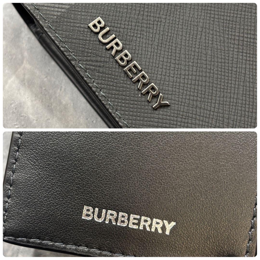 極美品✨バーバリー 長財布 2つ折り 現行モデル ブラック 箱付き