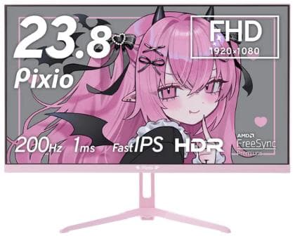 PX248 Wave ゲーミングモニター デコラパステルピンクデビル 美品