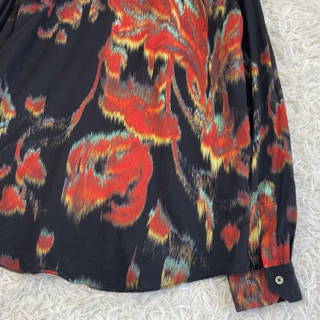 h*a様 大きいサイズ✨L✨ポールスミス　フラワー柄　総柄シャツ　現行タグ　長袖