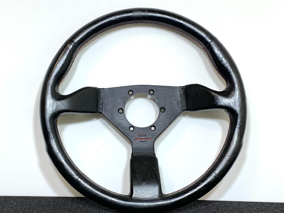 パーソナル グリンタ 35パイ 当時物 ブラックレザー ステアリング