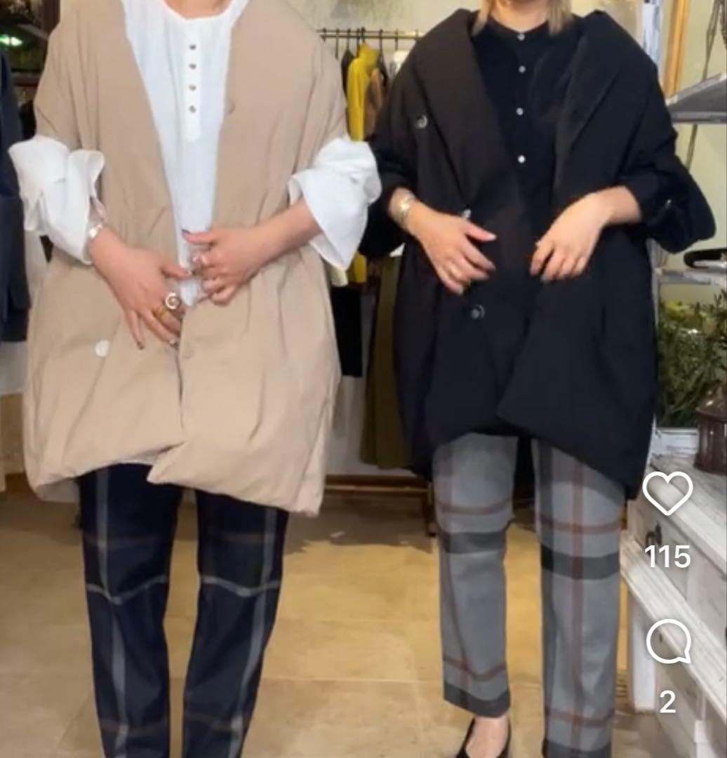 CYAN tokyo ストール ライク ダウン ベスト ブラック