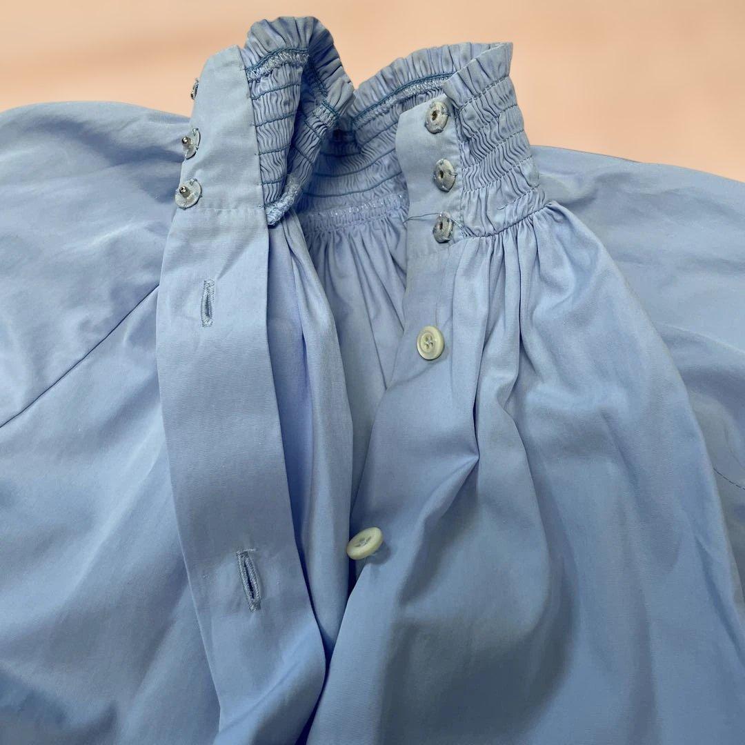 PRADAプラダ ハイネック 水色シャツ36 XS 2021リゾートコレクション