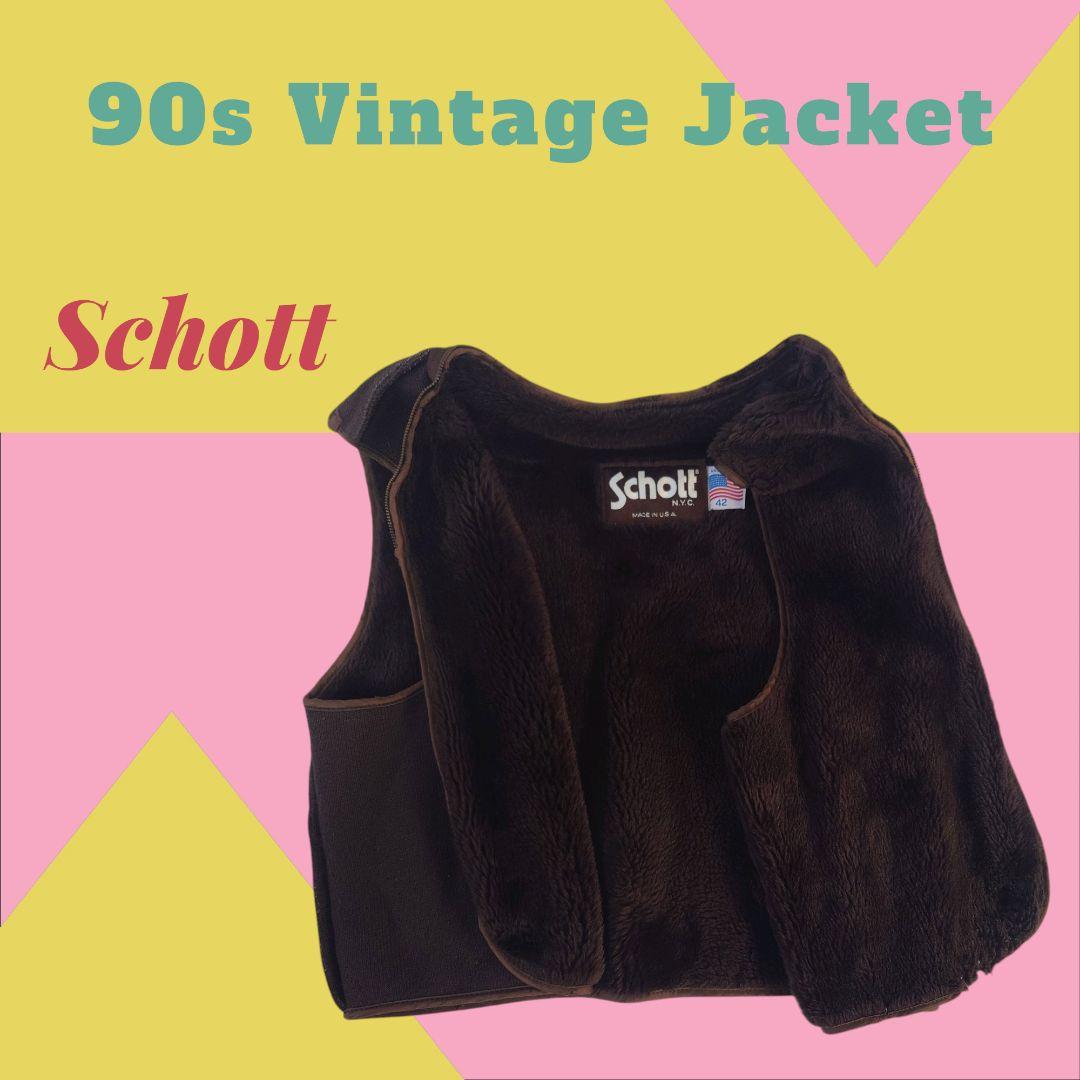 h*e様 Schott（ショット）レザーフライトジャケット / ボアライナー・襟