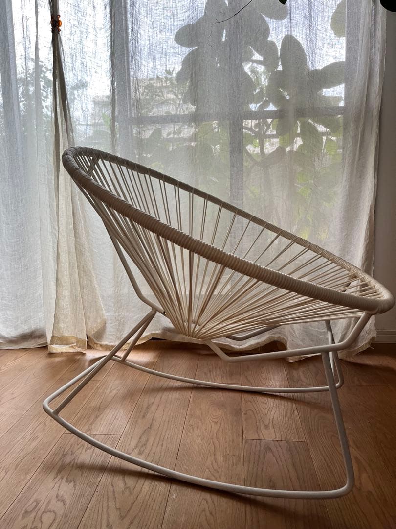 【正規品】アカプルコ ロッキングチェア　オールホワイト　メトロクス