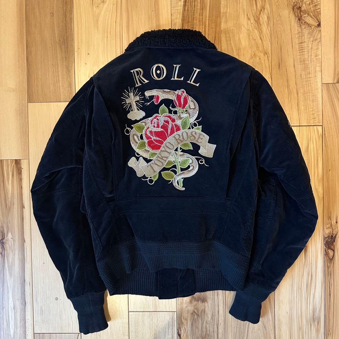 珍品 Dry Bones アングラサッドANGLASAD 別珍フライトスカジャン