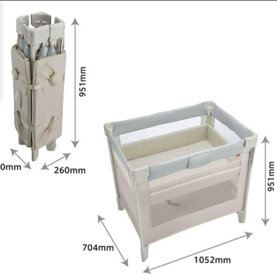 【出品5/7まで】【美品】アップリカ ベビーベッド ココネルエアー AB