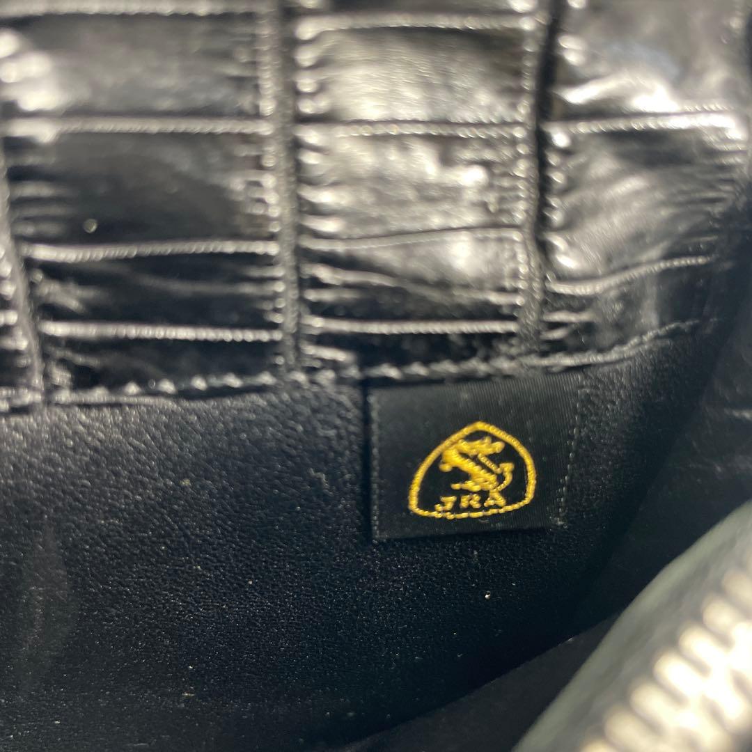 ・JRA認定・無双　ナイルクロコダイル、長財布、マット、ブラック