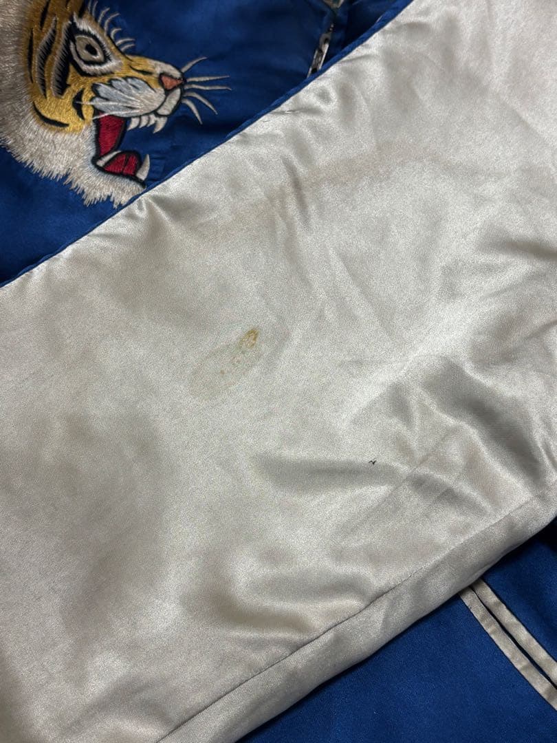 テーラー東洋　スカジャン　トラ　鷹　富士　キルティング　アゴ虎　ブルー　グリーン